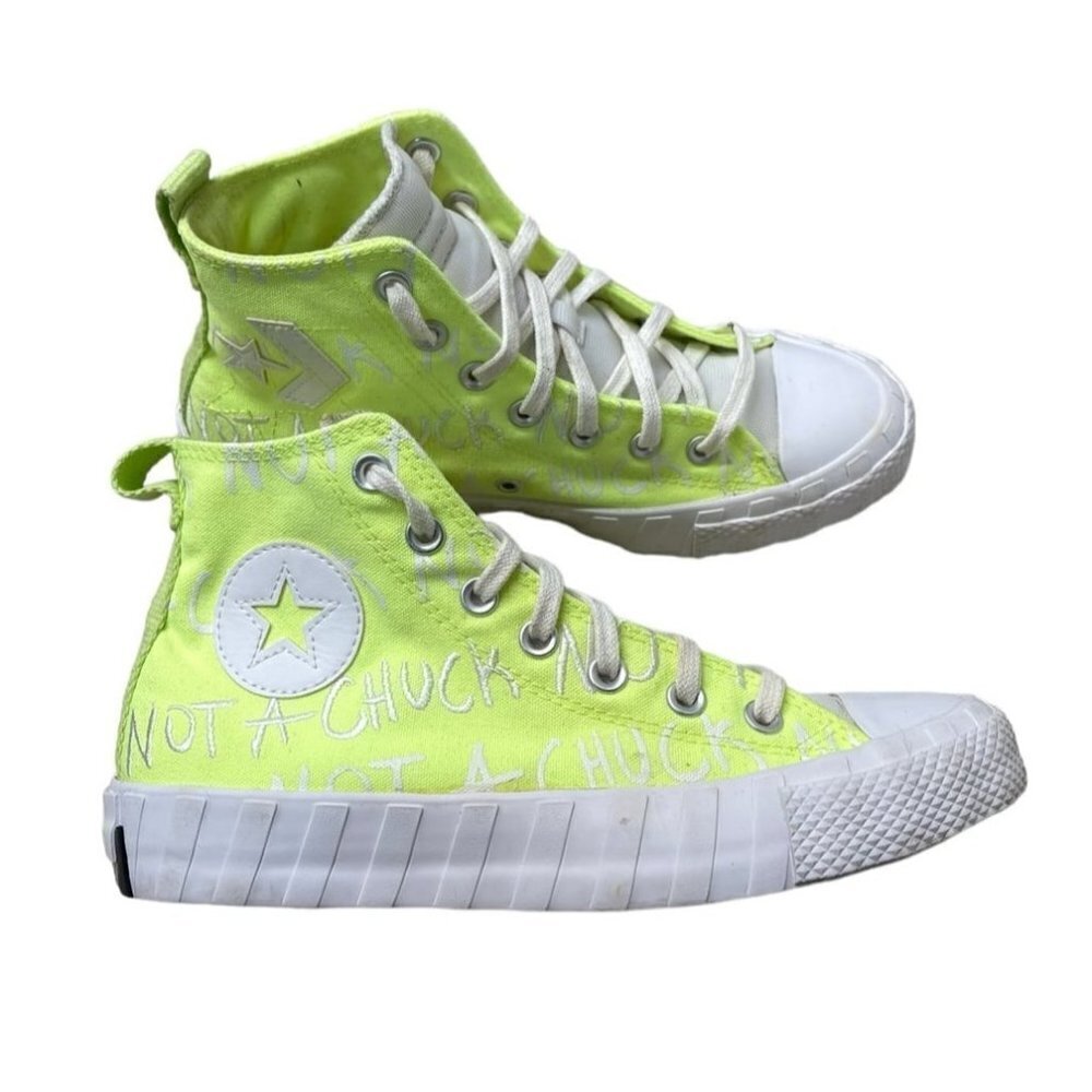 Converse Unt1tl3d Youth Sz 6 W8 Sneakers Not A Chuck All Star Hi Green Volt